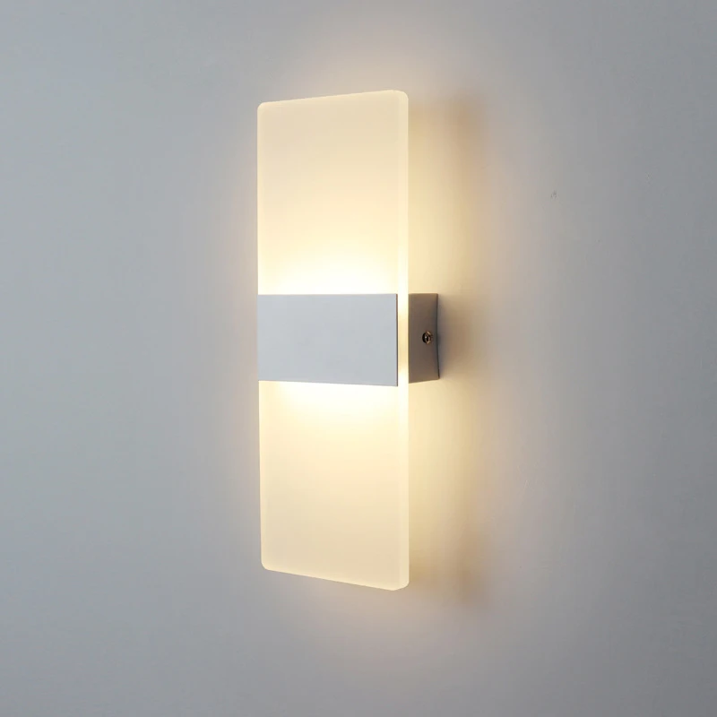 Современные комнатные Акриловые Настенные светильники с кронштейном вверх вниз бра приглушаемый светильник для гостиной светодиодные настенные лампы 12 Вт