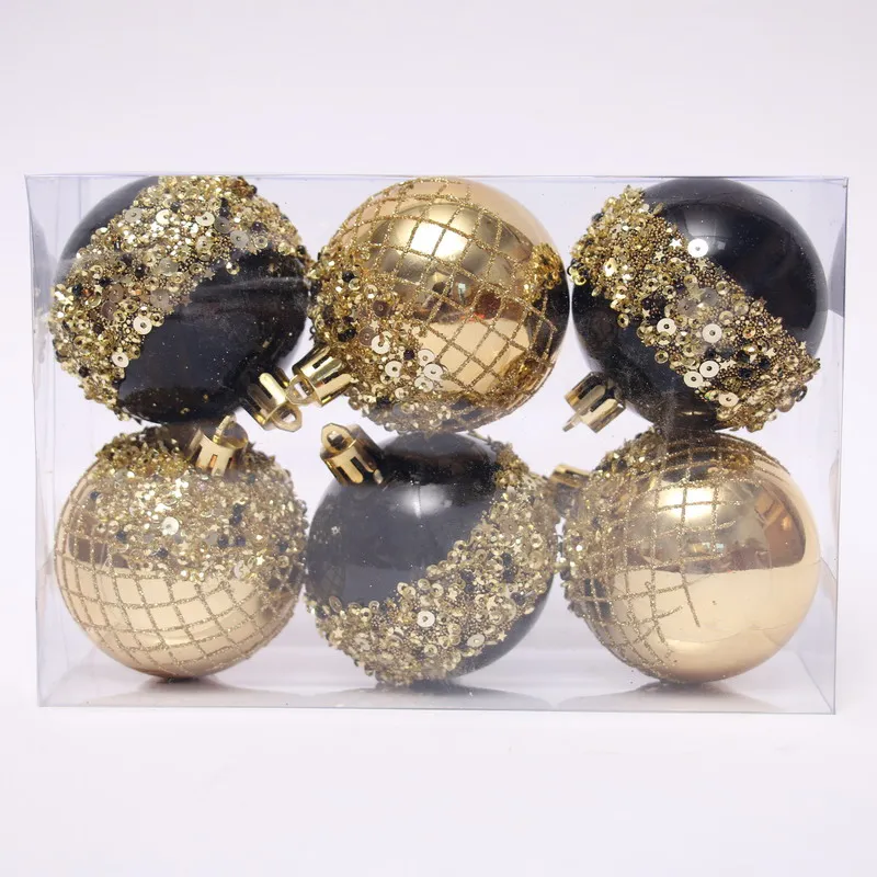 shatterproof Christmas ball 6cm 9pcs Plastic Material Christmas Ornaments Balls Party Decoration Hanging decoration