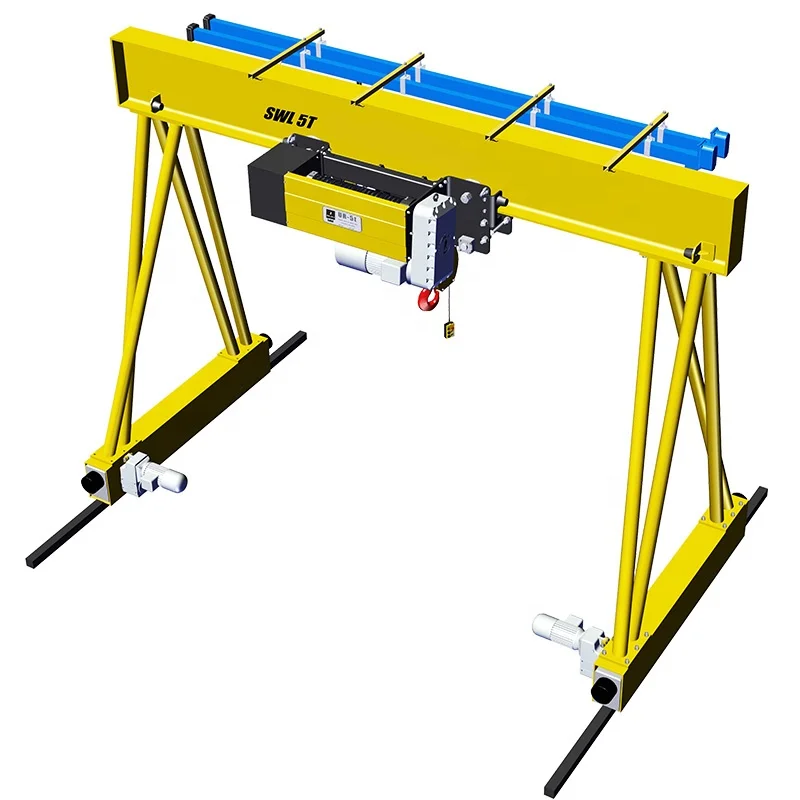 Китайские поставщики 2-тонный 5-тонный подъемный козловой для продажи цена мастерской мини-портативный мобильный кран с 4 колесами