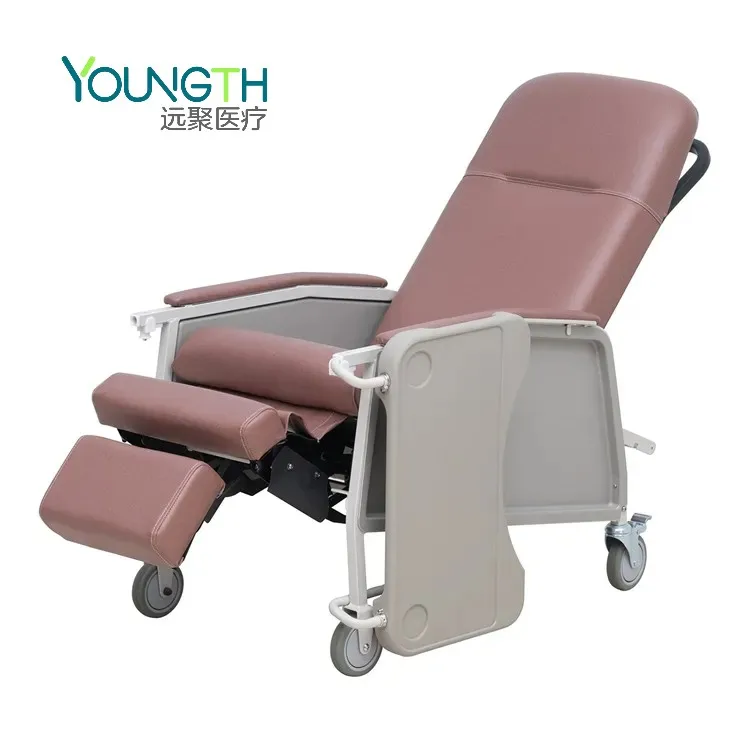 Geriatric Recliner Chairs with Armrest Drive 3 Position Geri Chair with Tray