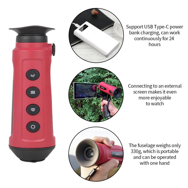 Outdoor Observation Search and Rescue Infrared Thermal Imager Field Night Vision Hunting monocular HikMicro LE10 LE15
