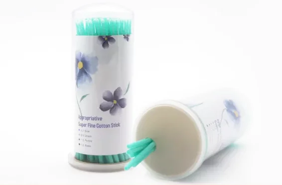 Микро ватные палочки, одноразовая кисть, макияжный тампон, микрощетка для чистки ресниц, ватный аппликатор с наконечником