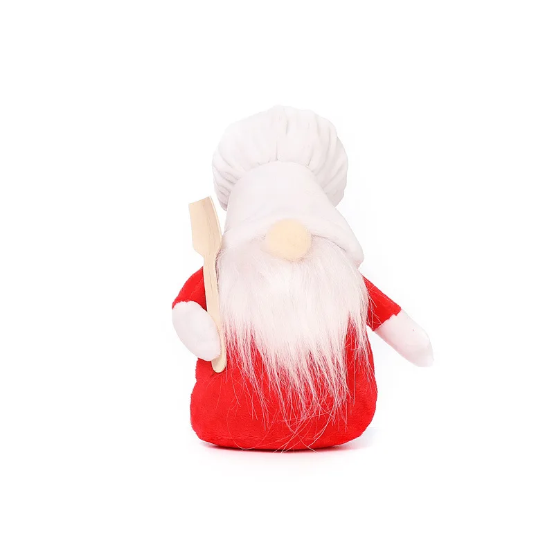 Christmas Decorations New Little Chef Rudolph Faceless Doll Cute Plush Dwarf Stuffed Plush Toy Ornaments