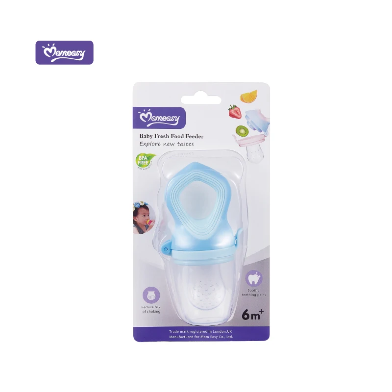 Customized BPA Free Baby Fruit Feeder Fresh Food Baby Teether Soother Teething Soft Safe Silicone Pouches
