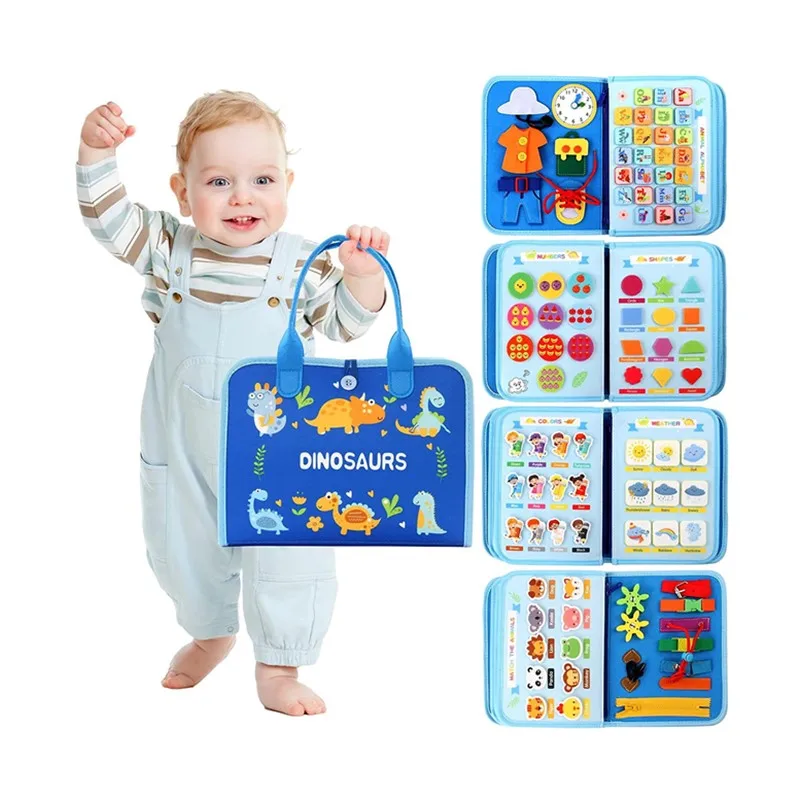 Busy Board for Toddlers Educational Montessori Toy Educational Activity Sensory Board for Learning Fine Motor Basic Learning Toy