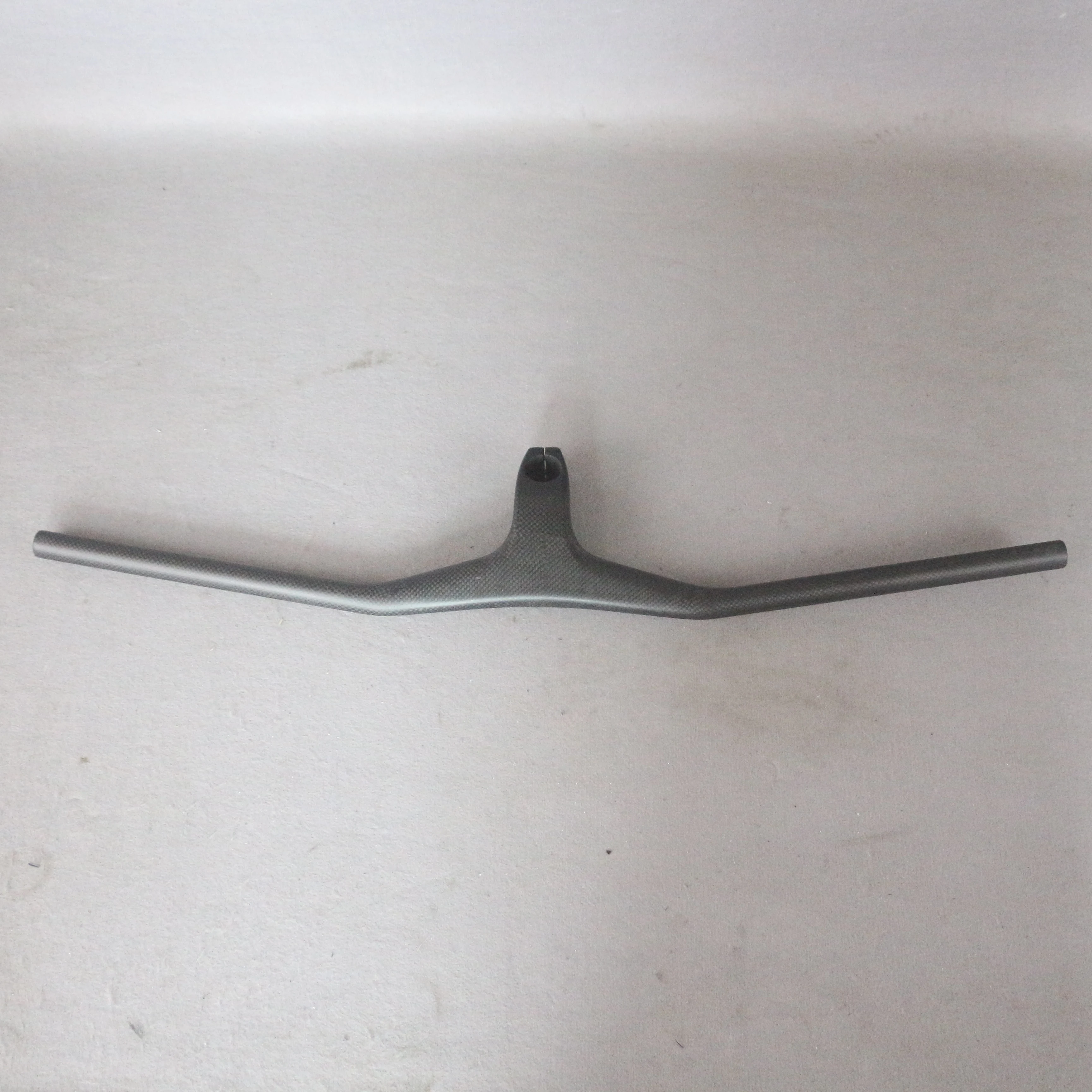 Carbon Fiber MTB Mountain Bike Handlebar Integrated 3K Matt Straight Flat Bicycle Handlebar With Stem Riser -17 Degree 240g