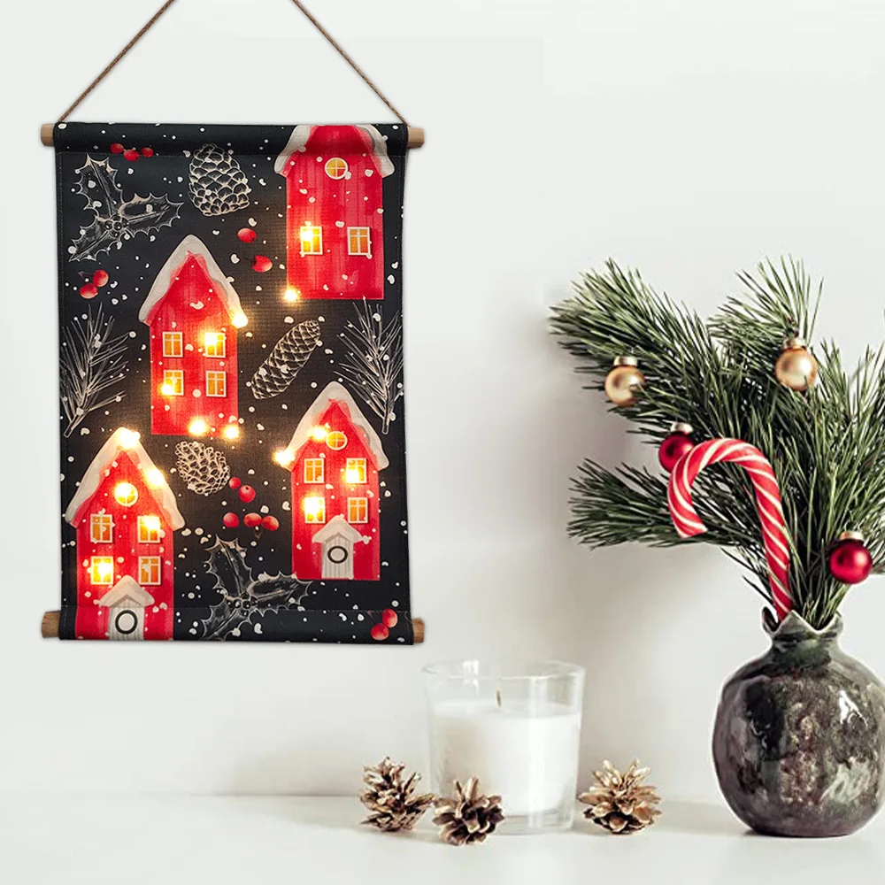 Modern simple scroll painting light Christmas decorative hanging paint house decorative cloth scroll canvas pa