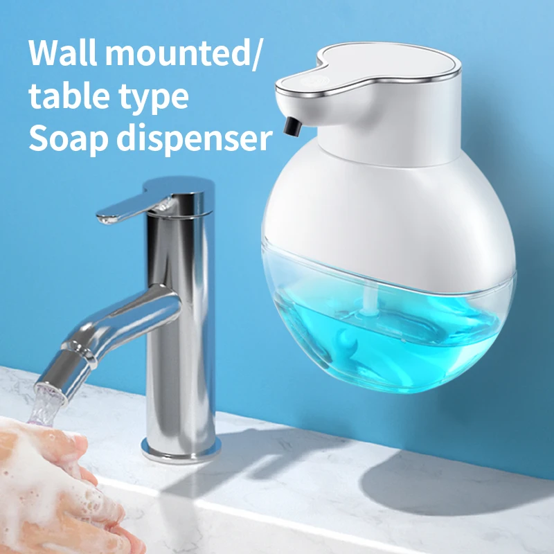 Wholesale Cheap Table Wall Mounted Type 400ML Transperaent Bottle Soap Dispenser Foam Liquid Automatic Soap Dispenser