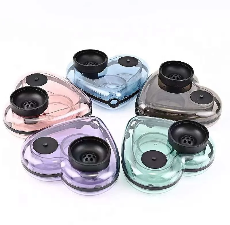 2022 Новый Пластиковый Акриловый Электрический кальян в форме сердца