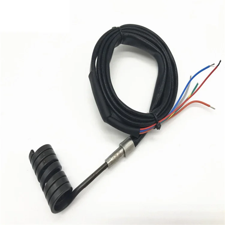 Hot runner brass pipe heater nozzle heater pressed with coil heater