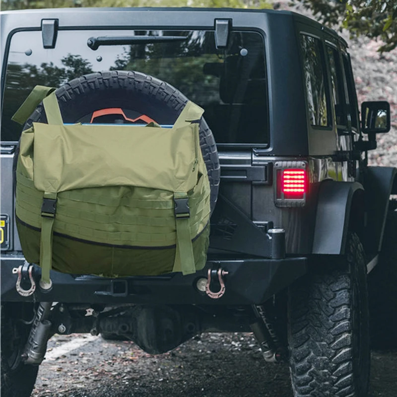 Durable Black Spare Tire Trash Tool Kits Bags Heavy Duty Truck Tailgate Backpack Cargo Storage Bag for Jeep