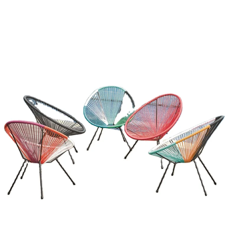 Wholesale  Simple style colorful UV-proof waterproof garden coffee chairs and table set