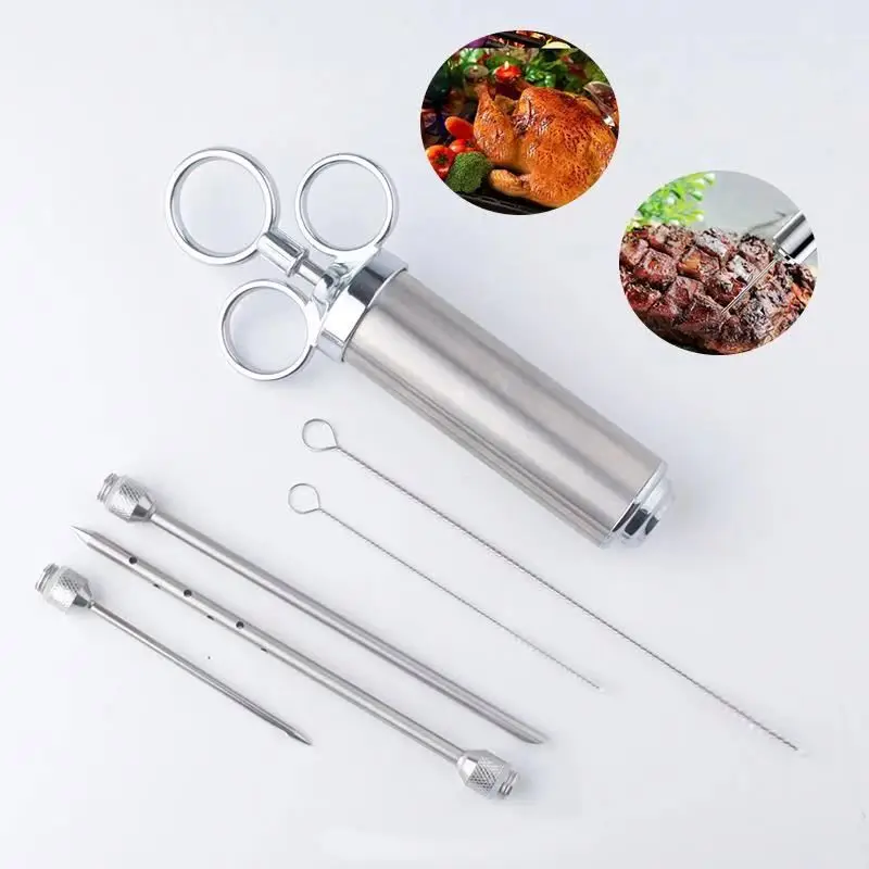 The secrect of Stainless Steel BARBECUT FLAVOR MARINADE INJECTOR
