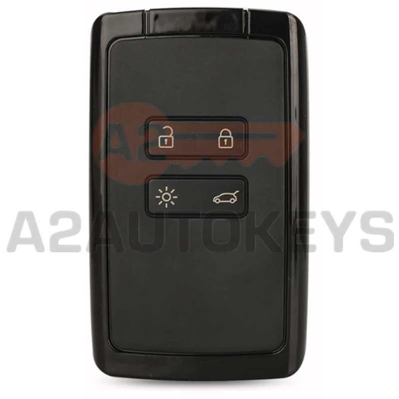 A2AUTOKEYS 4 Buttons 4A 433MHZ  Smart Control Card Car Remote Key For Renault Megane 4 Talisman Espace 5 Kadjar