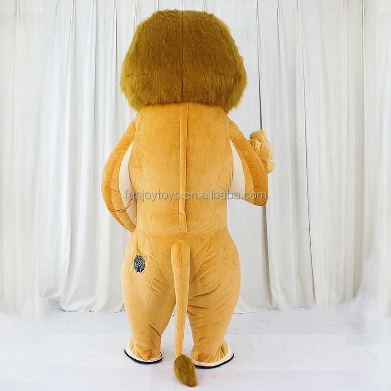 Adult Halloween Plush Furry Mascot Animal Carnival Dress Suit Fur Inflatable Lion Costume for sale