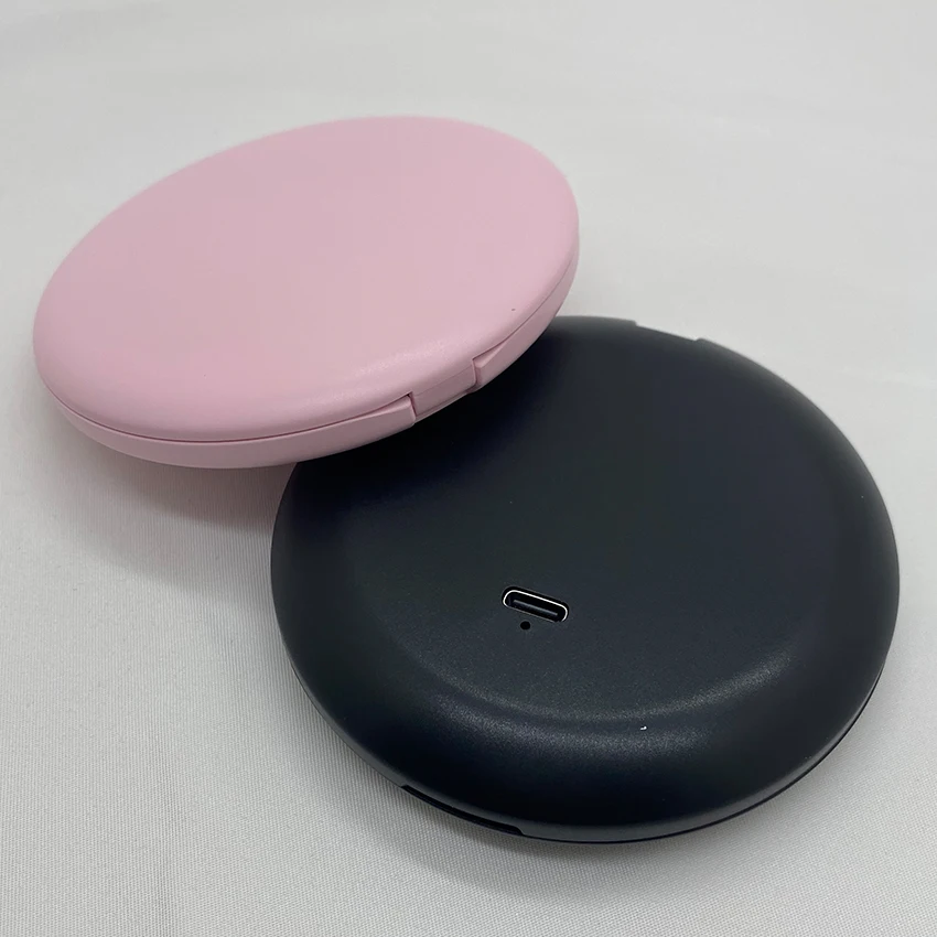 wholesale Modern Small Round USB LED Mini Light Pink Blue White Green LED portable makeup vanity mirror miroir