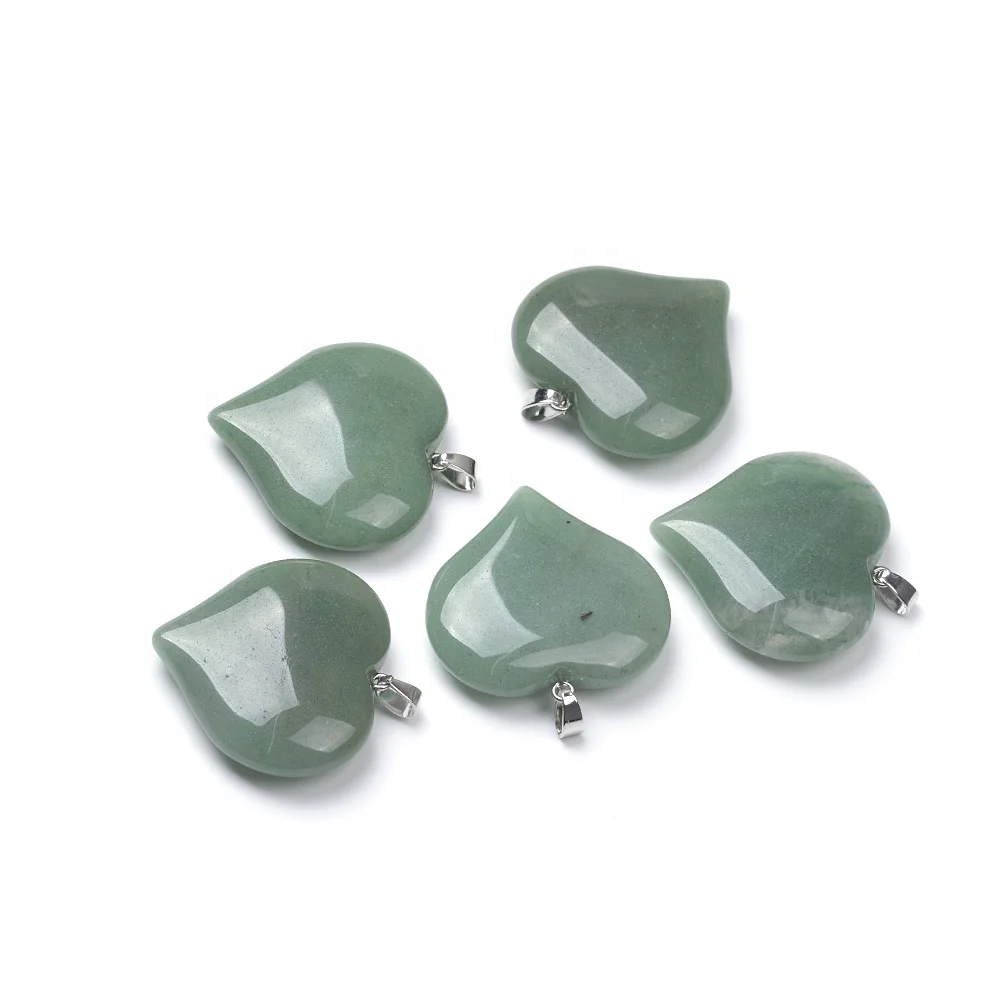 Cliobeads 40X40X11mm Gemstone Heart Pendants Sodalite Unakite Agate Stone Pendants For Jewelry Making