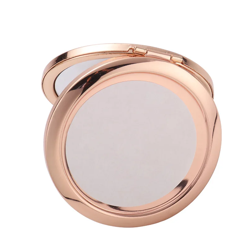 Blank Custom Logo Pocket Glod Metal Mirrors Gifts Sublimation Compact Mirror
