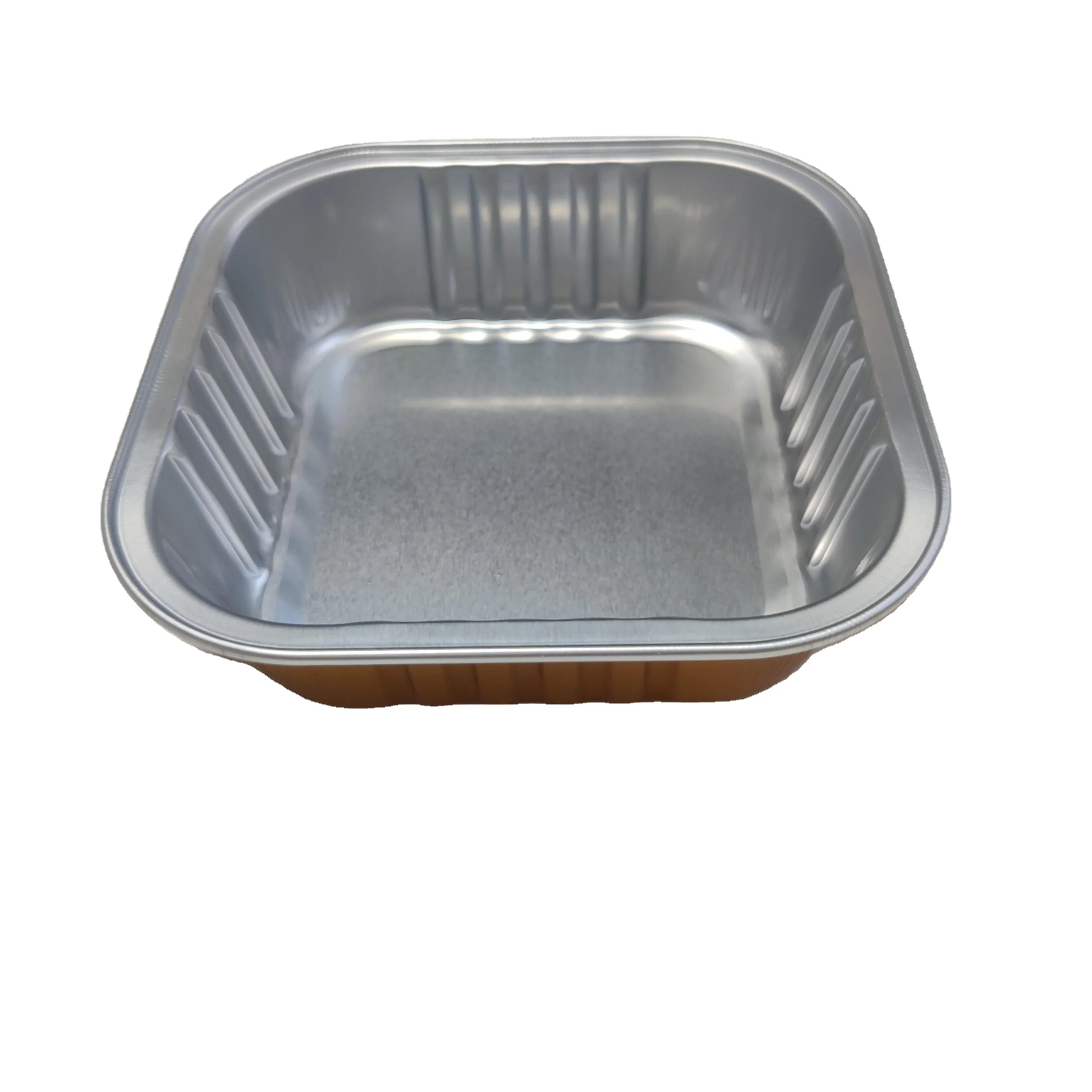 Sealable PP Foil Containers Bakery Reusable Food Canned Packaging Gold Smoothwall Aluminum Foil Tray with PP and Fo