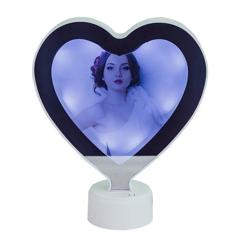 Fashion LED Magic Mirror Photo Frame Stage USB Charging Multi-Function LED Plastic Picture Photo Frame