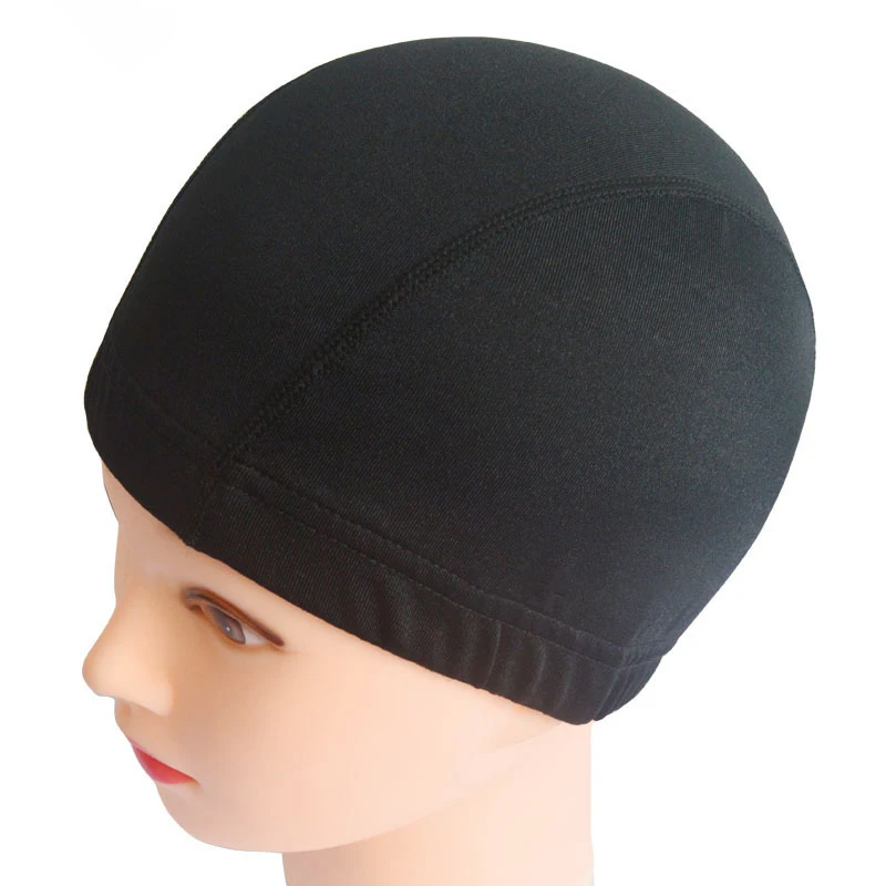 Custom Logo Private BrandElasticity Breathable Transparent Black/beige Mesh Weaving Dome Wig Caps For Making Wigs