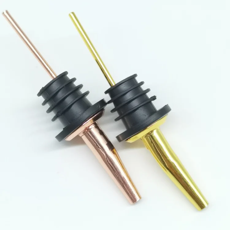 Factory wholesale bar tools Stainless Steel Speed Wine Bottle Pourer Olive Oil and Vinegar Tapered Stopper Spout