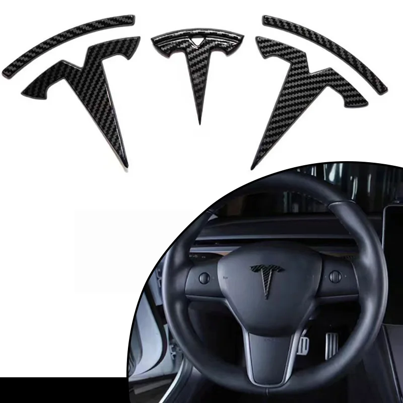 Car Exterior Accessories Suitable for Tesla car Logo Dashboard Mirror Laptop Small Stickers