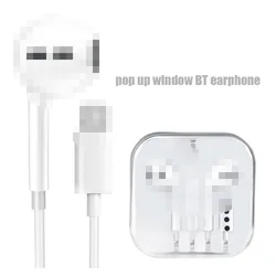 Проводные наушники-вкладыши с выдвижным окном и синими зубьями для iphone