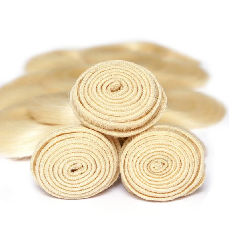 
Top Quality Handmade 613 Blonde Body Wave 100% Human Virgin Hair Bundles Extensions Thick Ends Weft 