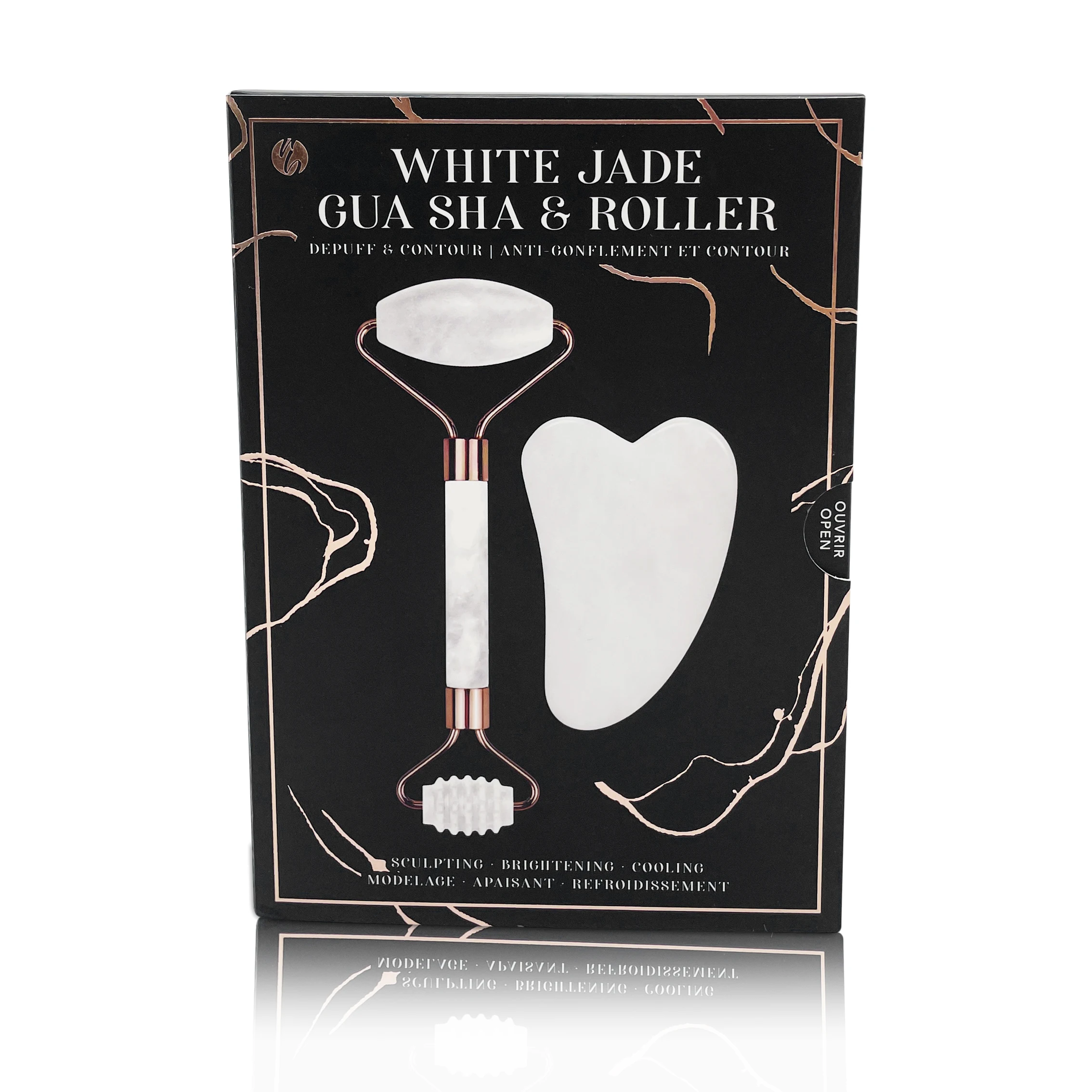 Magnetic Lock Art Paper Box with Matt Lamination & Gold Foil Print Specially Designed for Facial Massager & Cosmetics Packaging