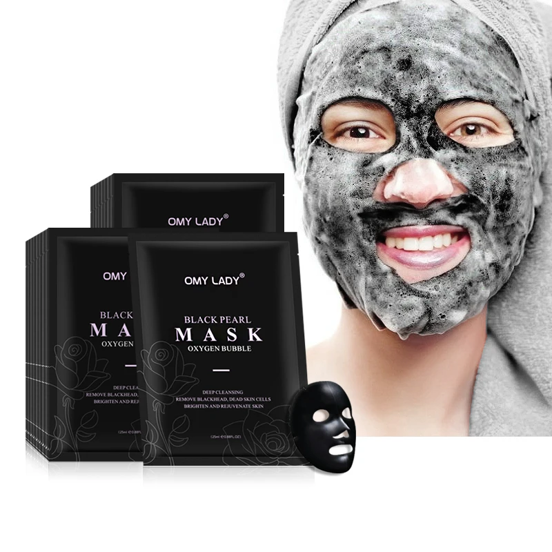 omy lady night use sleeping Oxygen Black Clay Bubble Facial Cleaning skin care face mask