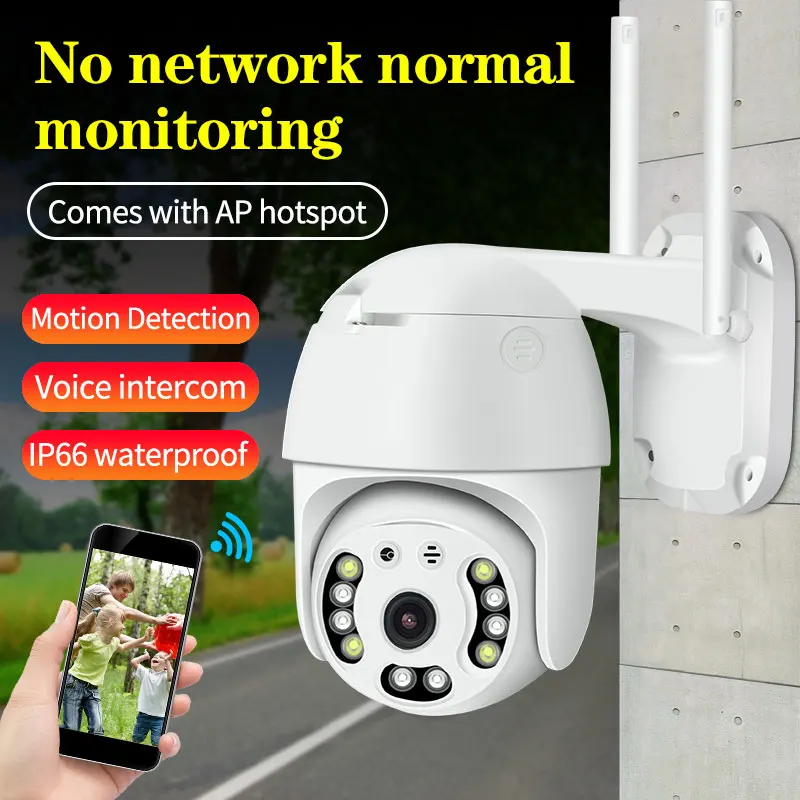 Home Security 1080P Camera WIFI Outdoor PTZ Speed Dome Wireless IP Camera CCTV Pan Tilt 4X Zoom IR Network Surveillance P2P CAM