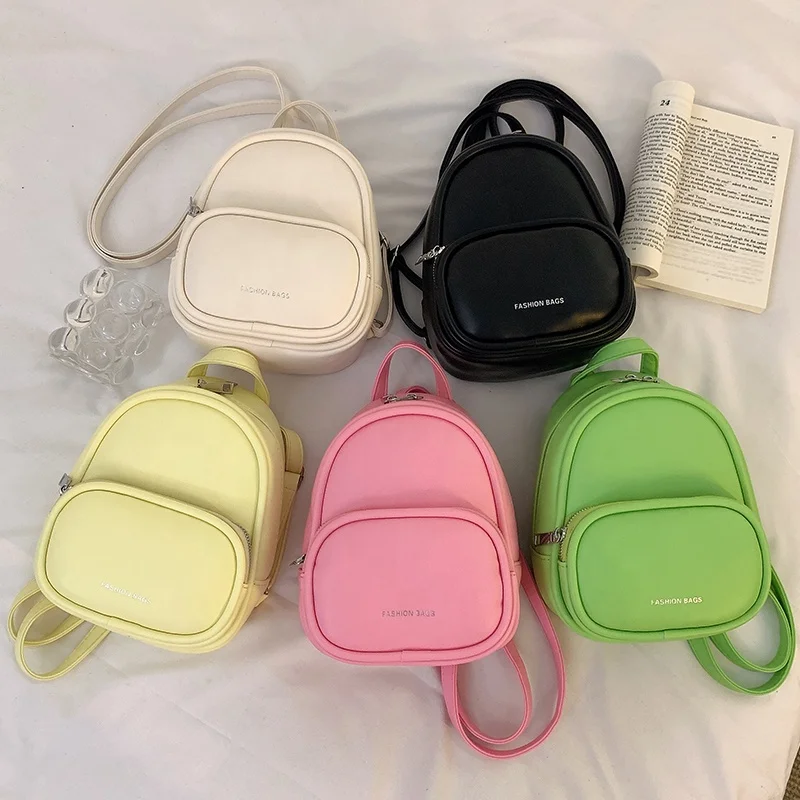 2023 New Arrival Fashion Trending PU Leather Bag Ladies Small Cute Back Pack Girls Travel School Mini Backpack For Women