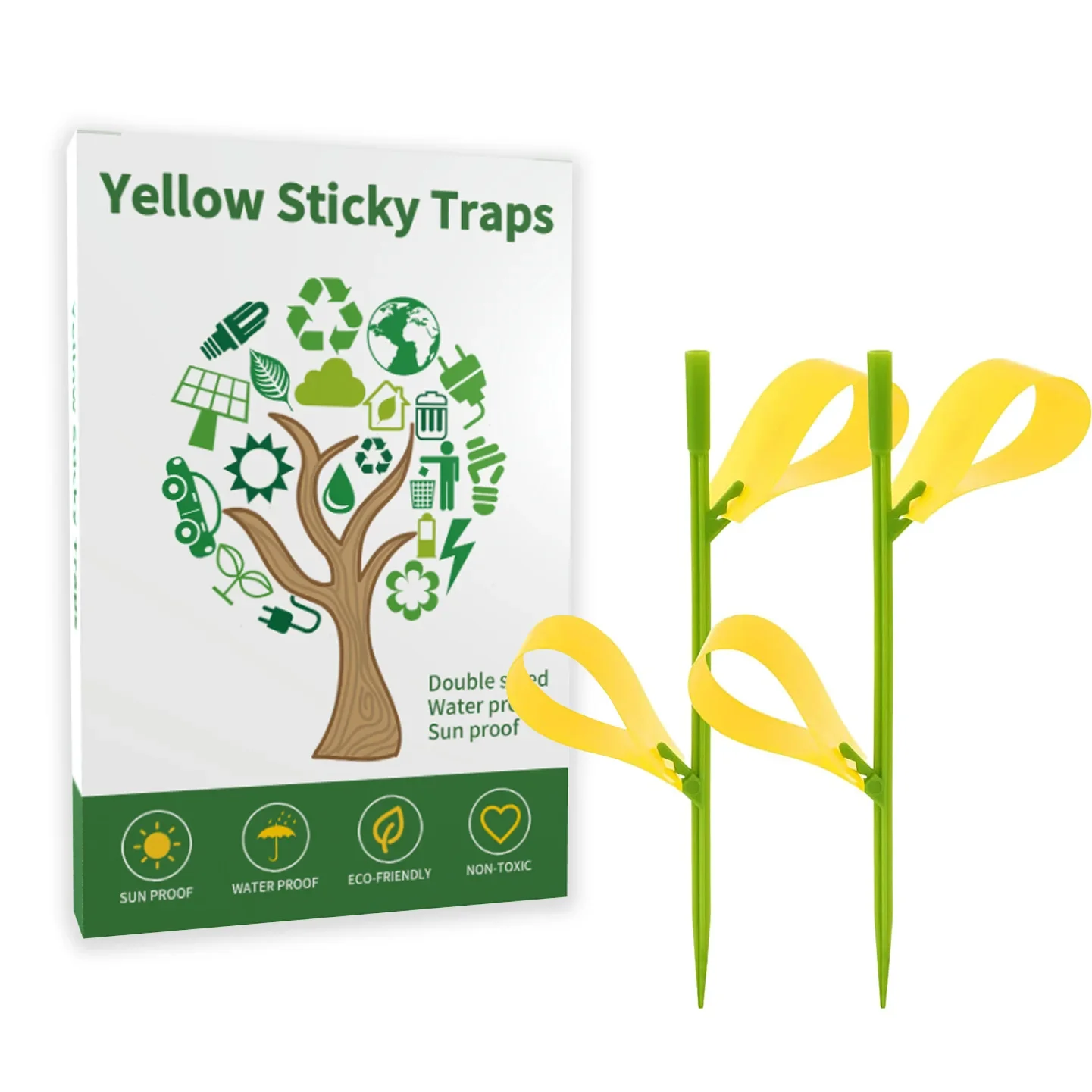 Factory sales Fruit Fly Pest Insect Trap Catchers Yellow Sticky Bug Traps Glue Paper for  Flying Plant Insects