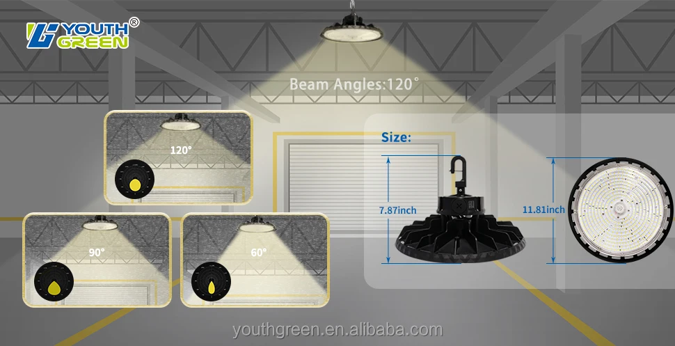 Ip65 Industrial Lighting Ac120-277V 150W 200W 240W Led Shop Lights 30000 Lumen Ufo High Bay Light