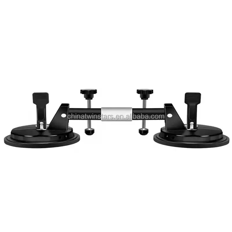 123mm Aluminium Double Handle Gripper Glass Vacuum Sucker Plate Lifter Glass Seam Setter Suction Cups Slab Tensioner