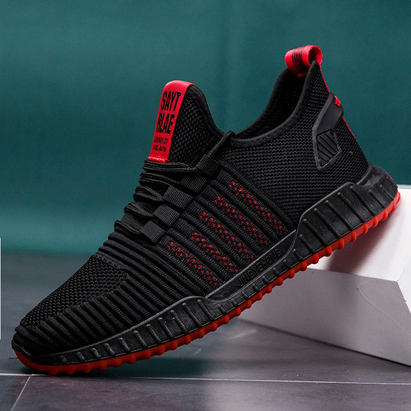 Spring Walking Men White Color Light Weight Fashion Breathable Running Sports Shoes Wholesale