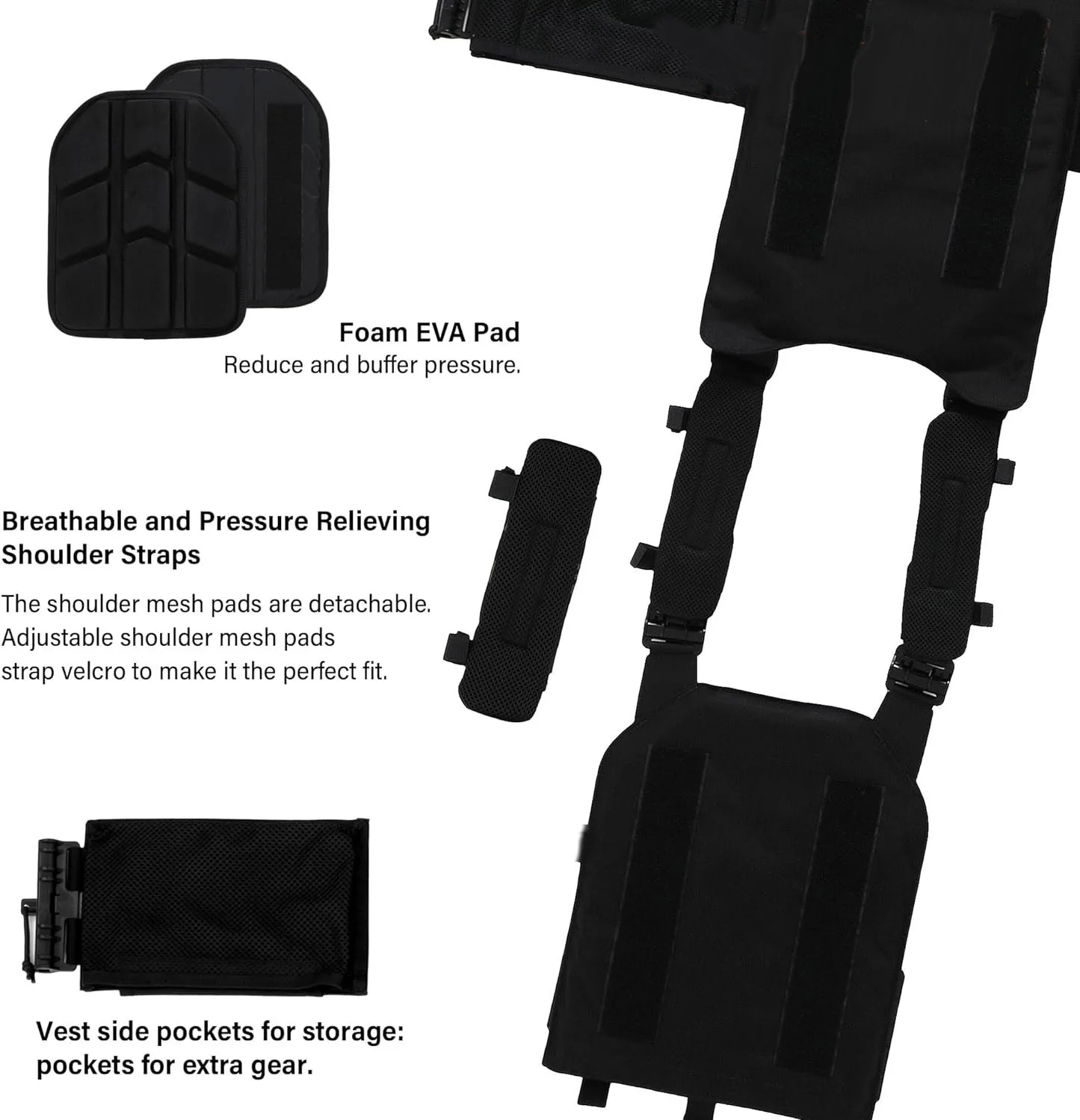 BSCI factory OEM custom logo quick release nylon training gear Harness Mounted tactical vest