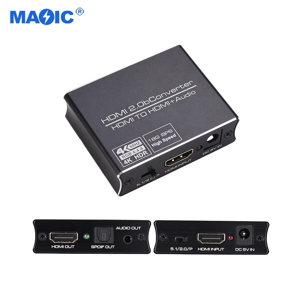Audio Video Equipments 4K x 2K HDMI to HDMI Optical SPDIF 3.5mm Stereo Audio Splitter Converter HDMI Audio Extractor