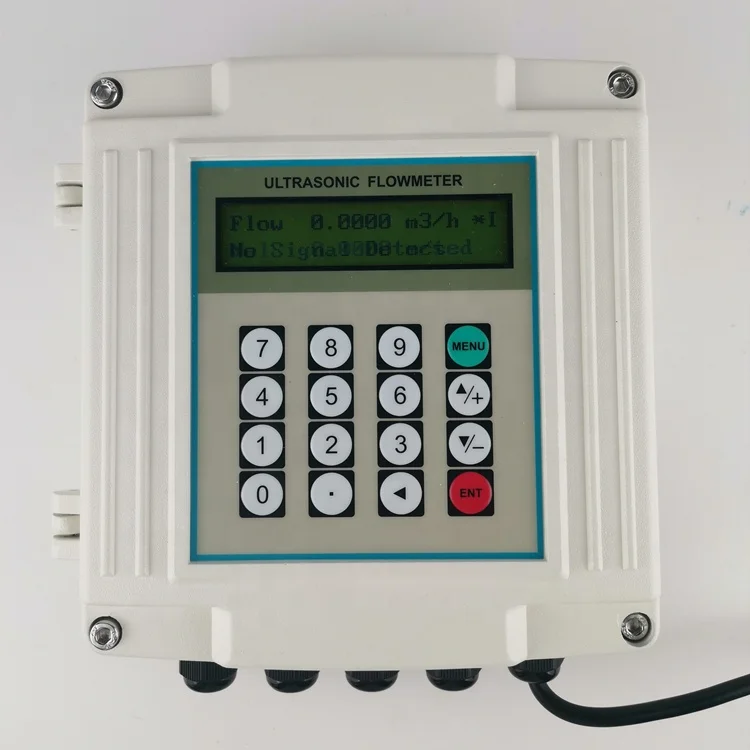 LCD Display clamp on ultrasonic flowmeter wall mounted sewage ultrasonic digital flowmeter