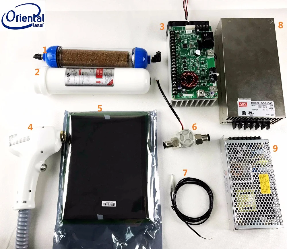 Diode Laser Hair Removal Machine 808nm Tri Wavelength  Spare Parts Handle Diode Ice Stationary Xl 24V