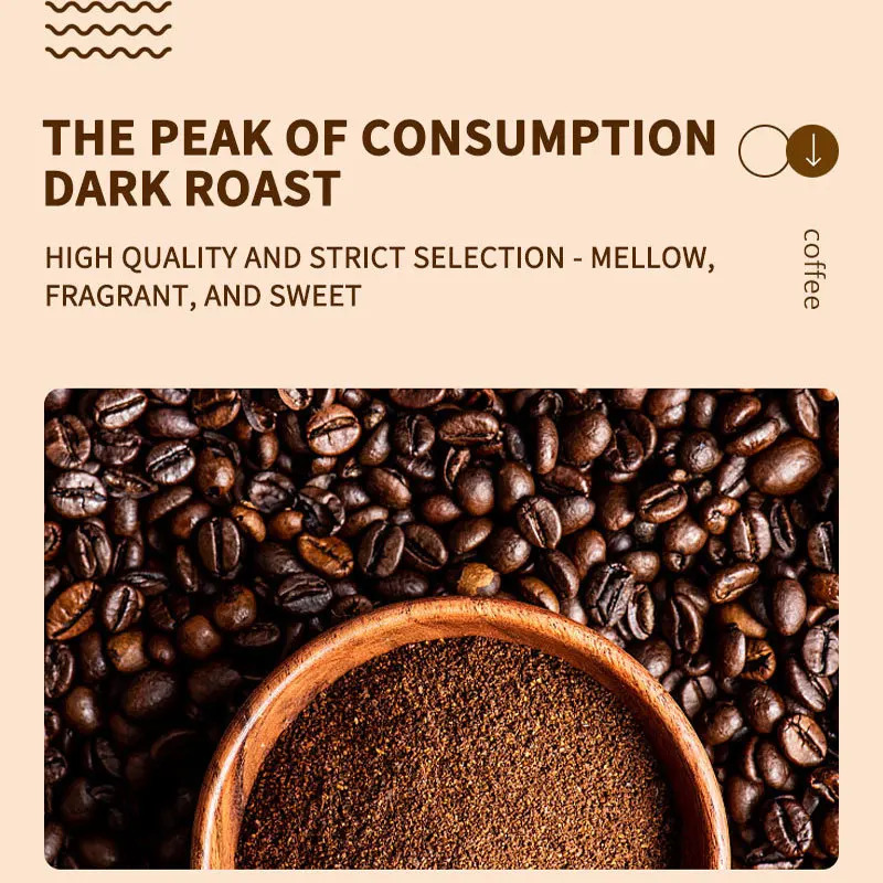 Wholesale bagged hot-selling sour mushroom coffee chocolate flavor