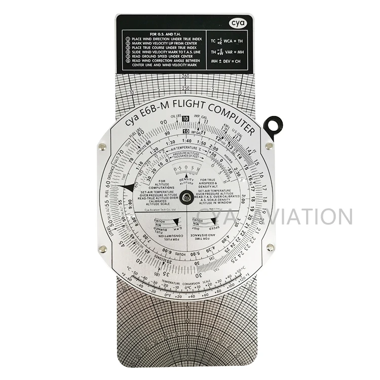 
Cya Aviation Pilots Metal Slide Graphic Computer Standard Flying Training Student E6B Flight Computer 