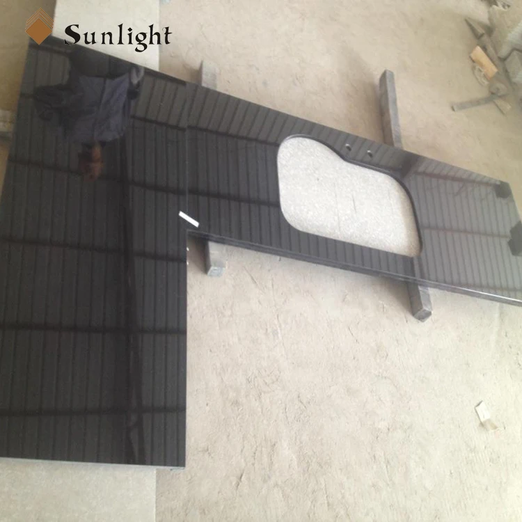 Customized Size Countertops High Quality Black Galaxy Worktop Solid Surface Kitchen Counter Tops