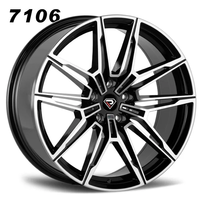 WHEELSHOME REP 7106 New M4 19inch rims Multi-V shape spokes Gunmetal Machined Face Alloy wheels