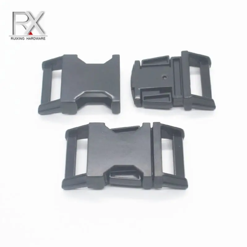 Black paint metal Snap Buckle Hardware For Bag Quick Release Metal Adjustable Luggage Strap Length Connector Fastener Buckle