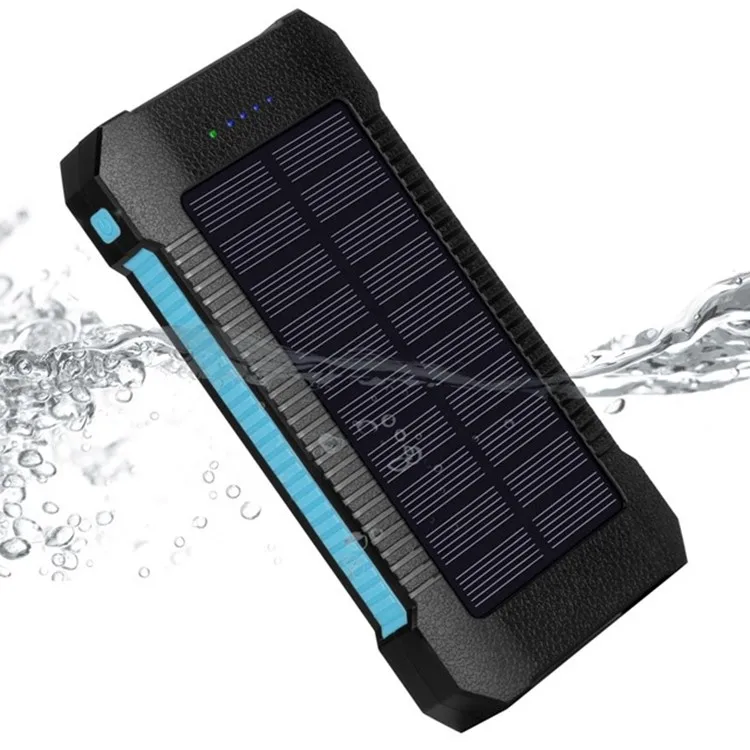 Большая емкость 20000mAh водонепроницаемый внешний аккумулятор солнечной панели зарядное устройство для спортивных и наружных приключений