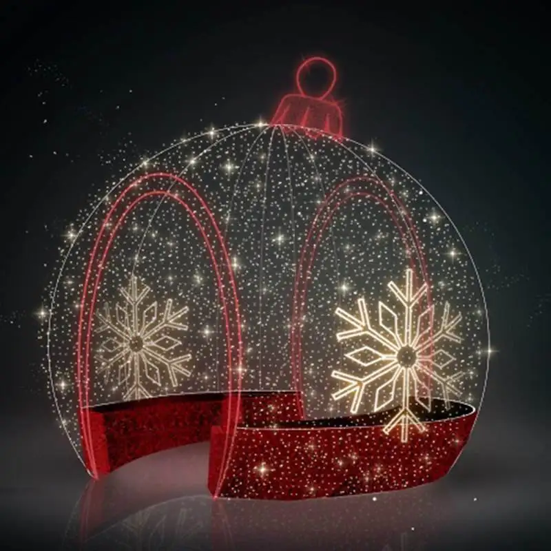 Festival Arches Outdoors Decorative Lightings Christmas Bell Motif Lights New Year Waterproof LED Holiday Lanterns Decorations
