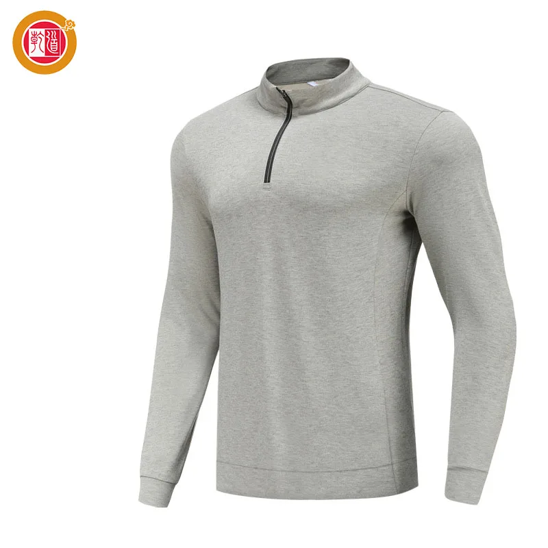 Wholesale Quarter Zip Pullover Custom Logo OEM Performance Custom Polyester Printed Long Sleeve Golf 1/4 Zip Collar Pullover