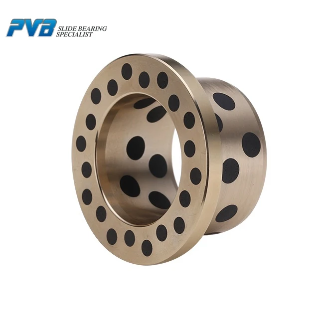 Graphite plugged phosphor bronze bush supplier, CW453K cast bronze oilless bearing, JDB self lubricating sliding bearing bushing